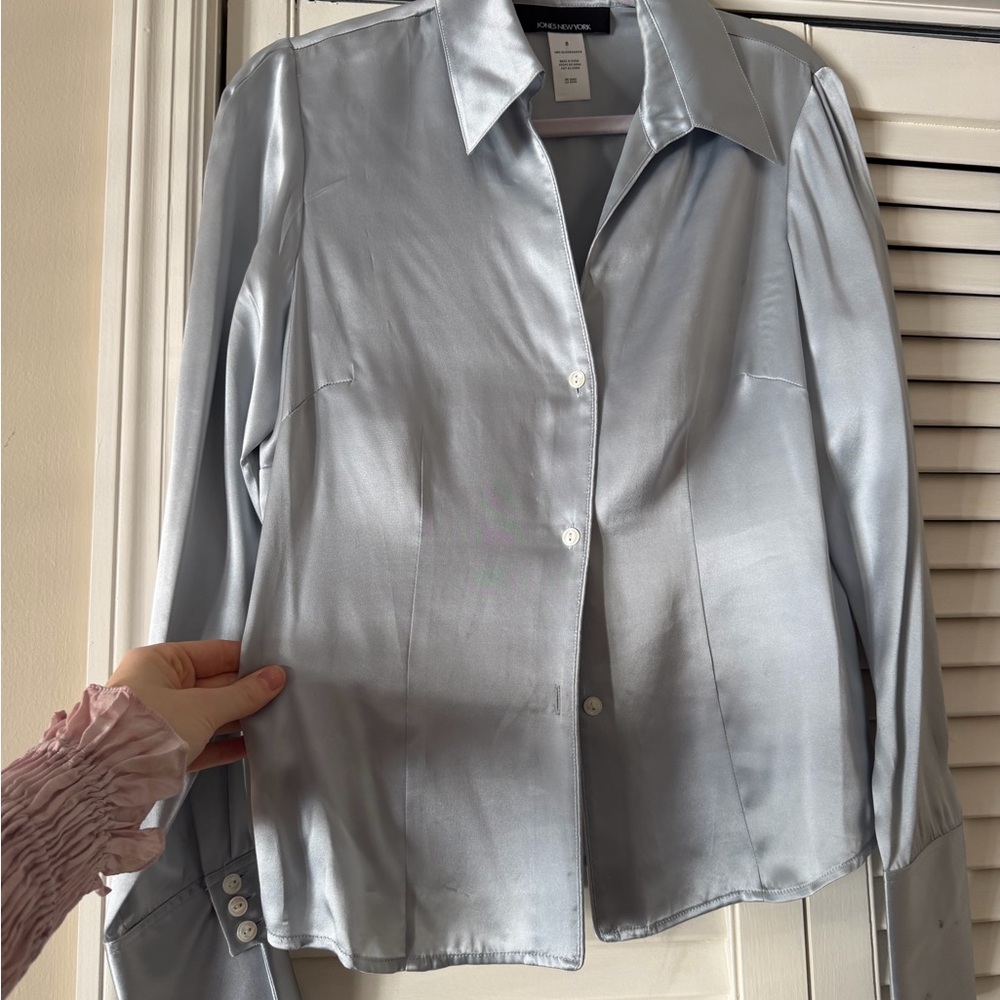 Jones New York 100% Silk Vintage Blouse - Picture 3 of 5